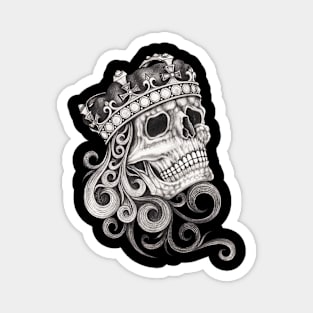 Skull tattoo surrealist of the king. Magnet