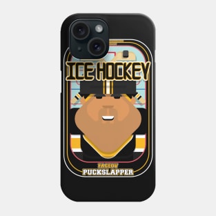 Ice Hockey Black and Yellow - Faceov Puckslapper - Seba version Phone Case