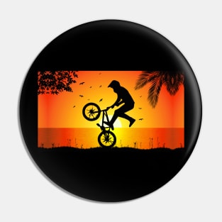 Bmx Apparel | Bmx Freestyle Sunset Sunrise Pin