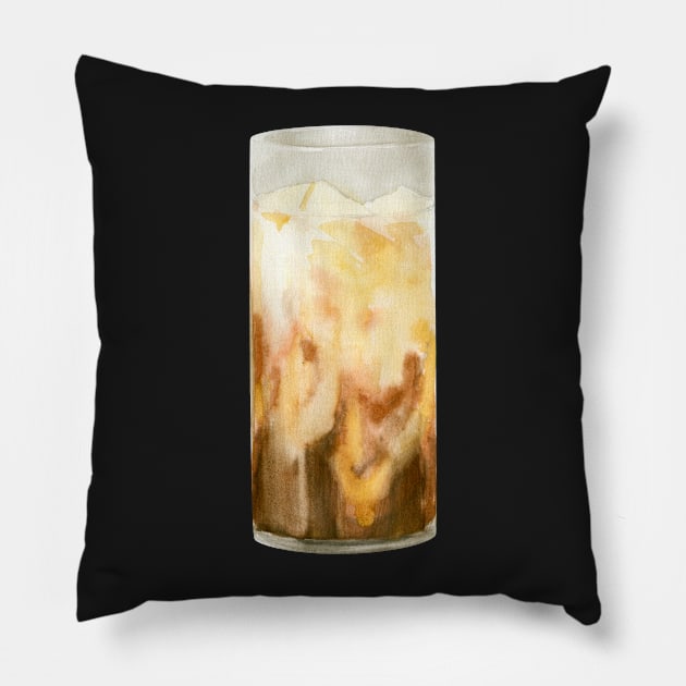 Iced Coffee Latte Pillow by gronly