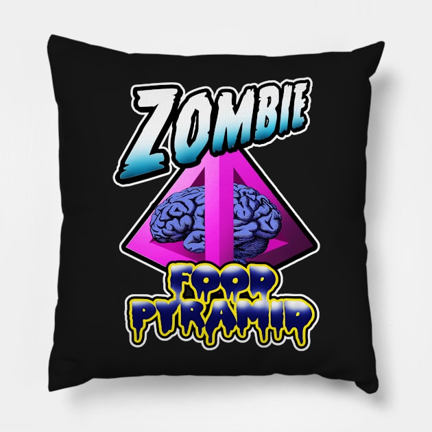 Zombie Food Pyramid. Pillow by NineBlack