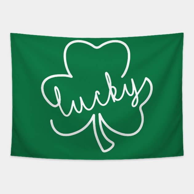 Lucky Shamrock St Patricks Day Tapestry by dreadtwank