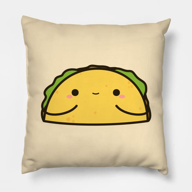 Happy taco Pillow by peppermintpopuk