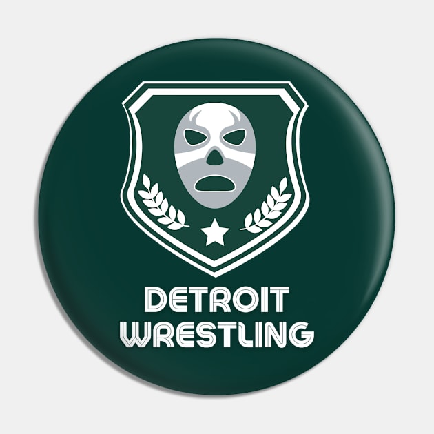 Detroit Wrestling "Leonidas Green" Pin by DDT Shirts