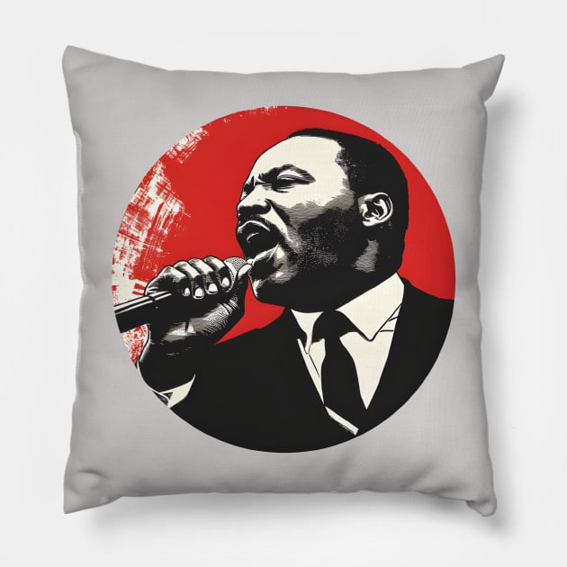 Inspire Unity: Festive Martin Luther King Day Art, Equality Designs, and Freedom Tributes! Pillow by insaneLEDP