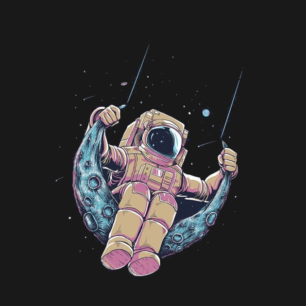 Astronaut in moon swing by BenHQ