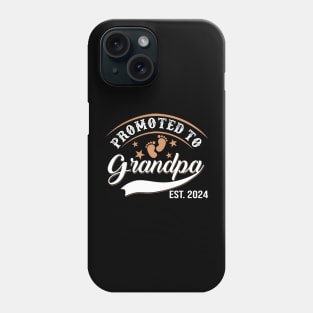 Promoted To Grandpa Est 2024 Fathers Day New Grandpa Phone Case