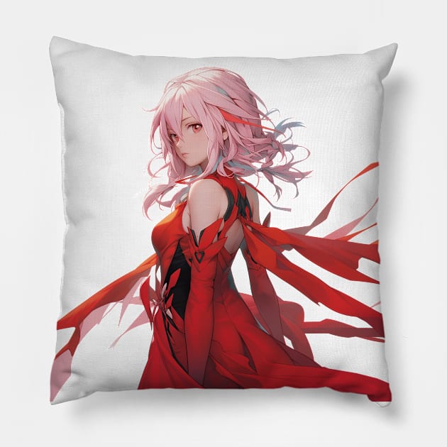 Inori Yuzuriha Guilty Crown illustration Pillow by Graphicvibestore