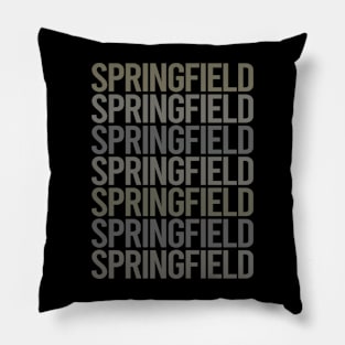 Gray Text Art Springfield Pillow