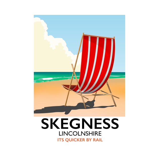 Skegness Lincolnshire beach poster by nickemporium1