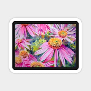 Purple Cone Flowers Magnet