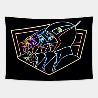 Battle of the planets neon style Tapestry