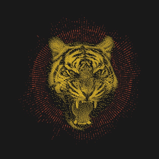 Abstract diffuse tiger head by JKAN