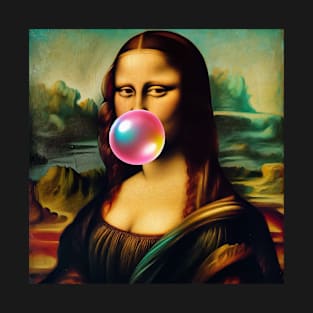 Mona Lisa Bubble Gum Day Celebration T-Shirt