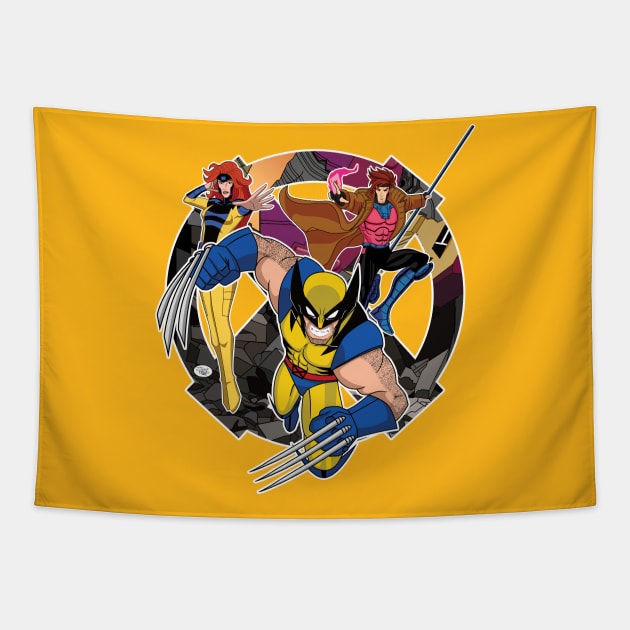 X-Men: Wolverine, Jean and Gambit Tapestry by Gen Pop Art