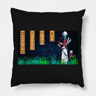 Thoth / Djehuty / Tehuti of West Africa: Di Atu / Di Agwu by Sirius Ugo Art Pillow