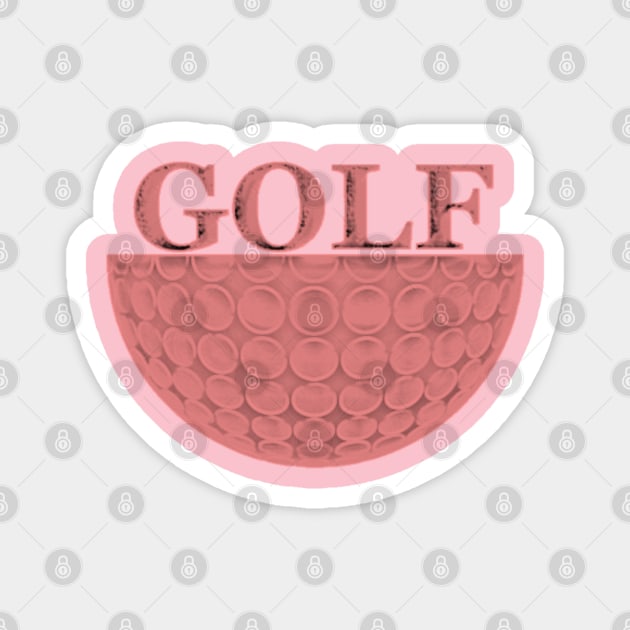 Pink Golf Magnet by Moses77