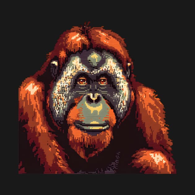 Orangutan in Pixel Form by Animal Sphere