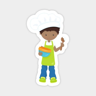 African American Boy, Baking, Baker, Bakery, Apron Magnet