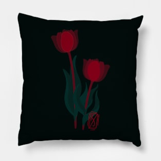 Dark Poppies Pillow