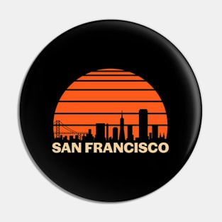 San Francisco California Skyline Pin