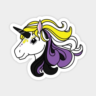 Rainbow Unicorn, Non-Binary Pride Magnet