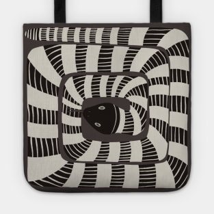 Fun Striped Abstract Snake Tote