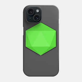 Flat Design D20 (green) Phone Case