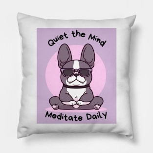 Kawaii Cute Yoga Meditating bullgod Pillow