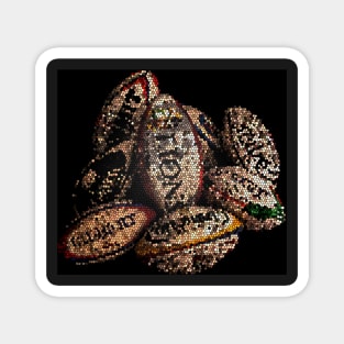 Miniature Rugby Balls Still-Life Mosaic Magnet