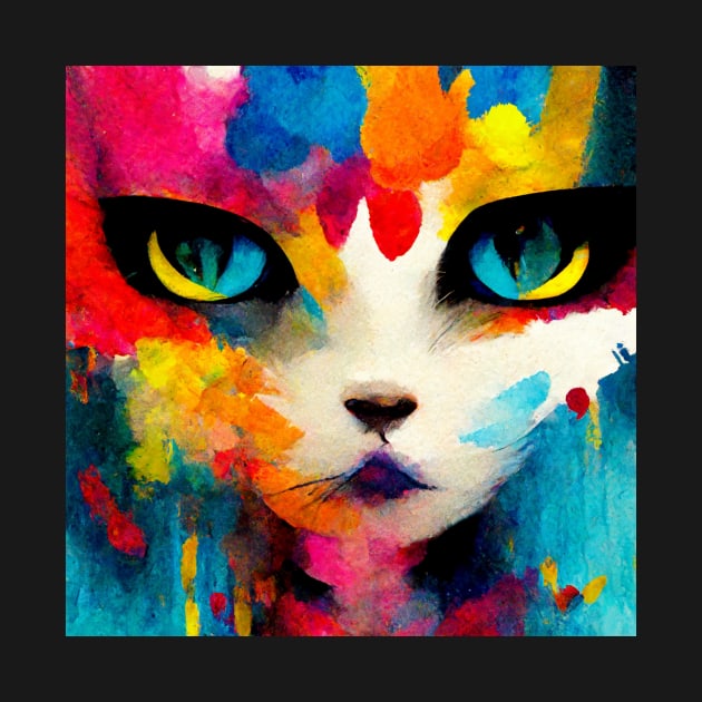 Abstract Cat by n23tees