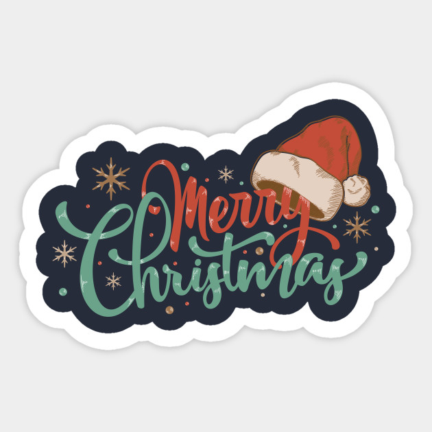 Merry Christmas | Holiday | Santa Claus | Gift Idea - Merry Christmas - Sticker