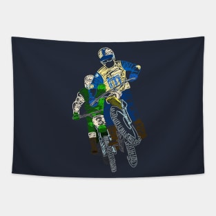 Vintage Motorcycle Motocross Tapestry