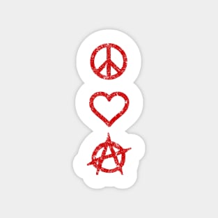 Peace. Love. Anarchy. Magnet