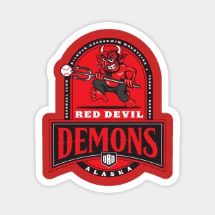 Red Devil Alaska Demons Magnet