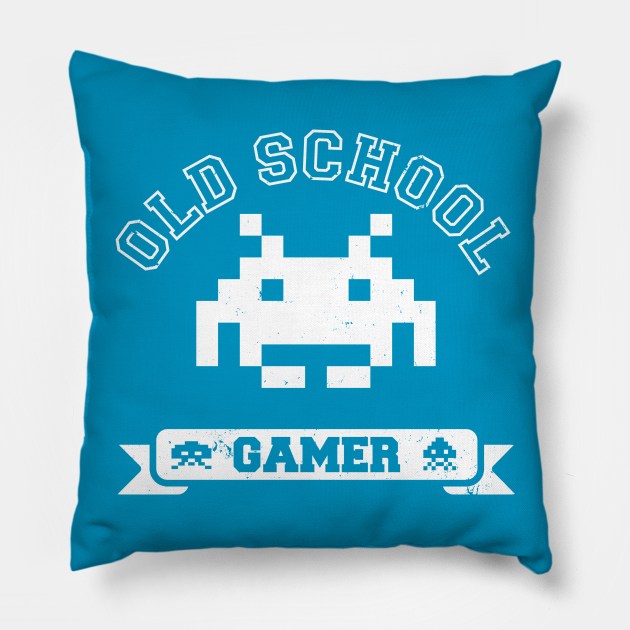 Old School Gamer Pillow by SergioDoe