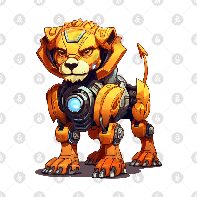 Cartoon lion robots. T-Shirt, Sticker. by AndreKENO