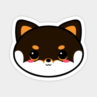 Cute Black Shiba Inu Magnet