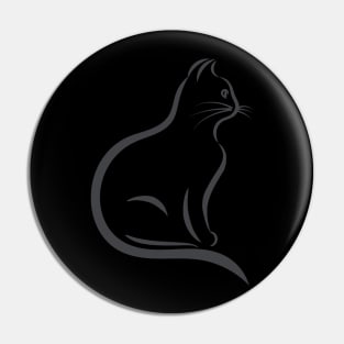 Cat Silhouette Pin