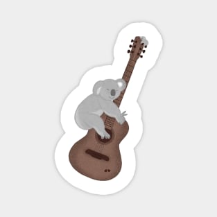 koala loves guitar Magnet