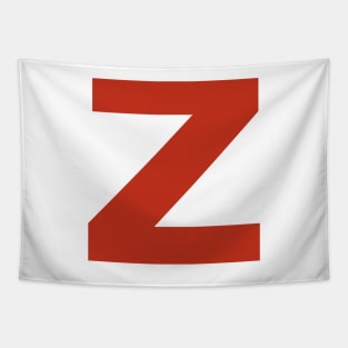 Letter z in Red Text Minimal Typography Tapestry