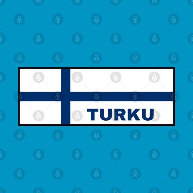 Turku City in Finnish Flag by aybe7elf