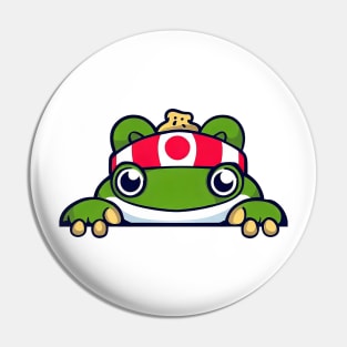 Sneaky japanese frog so cute Pin