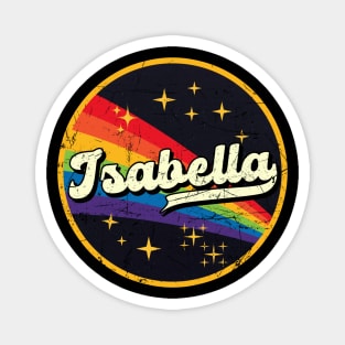 Isabella // Rainbow In Space Vintage Grunge-Style Magnet