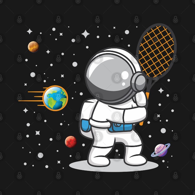 Astronaut playing tennis by MAGDY STORE