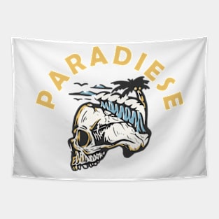 rock skull terror - paradise Tapestry