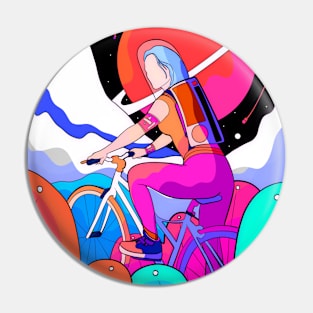 Space biker Pin