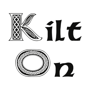 Kilt on Celtic knot Black T-Shirt