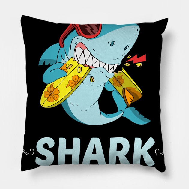 Family Shark 1 DAUGHTER Pillow by blakelan128