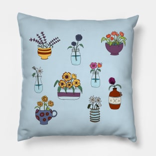 A simple bit of flowers in pots Pillow